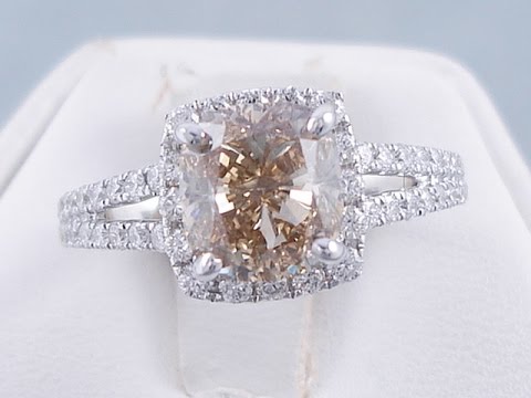 3.13 ctw Cushion Cut Diamond Engagement Ring - BigDiamondsUSA