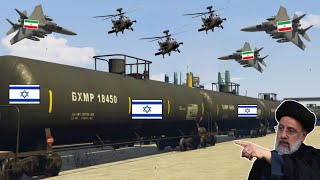 Irani Fighter Jets, Drone & War Helicopters Attack on Israeli Oil Supply Convoy in Jerusalem - GTA 5