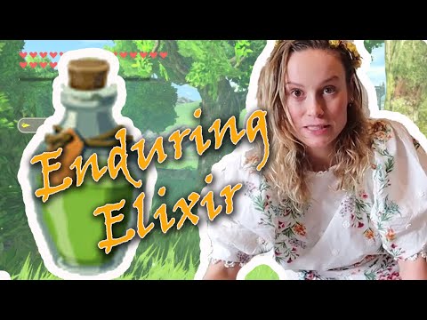Brie Larson creating a Zelda "enduring Elixir" (adorable)