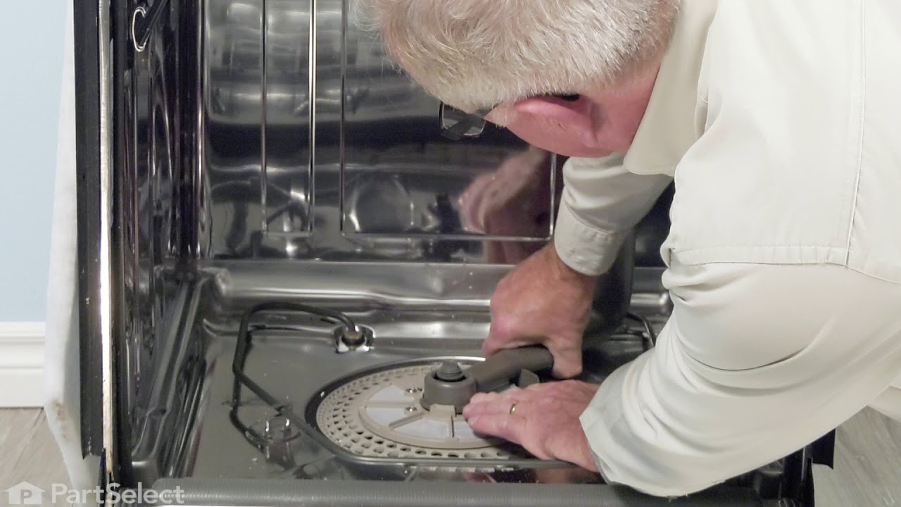 Replacing the Dishwasher Lower Spray Arm Hub Gray