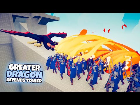 GREATER DRAGON DEFENDS TOWER vs EVERY FACTION | TABS Totally Accurate Battle Simulator Gameplay