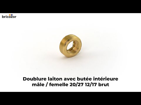 Doublure laiton brut mâle / femelle avec butée intérieure à visser BRICOZOR