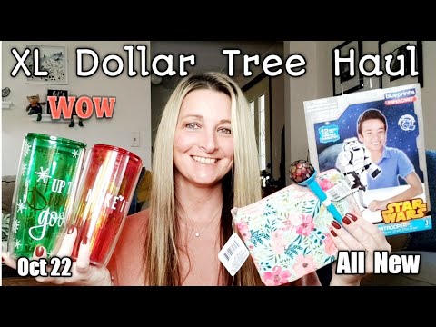 EXTRA LARGE Dollar Tree Haul/ All NEW/ Trying out Items/ Oct 22 Video