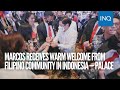Bongbong Marcos receives warm welcome from Filipino community in Indonesia — Palace