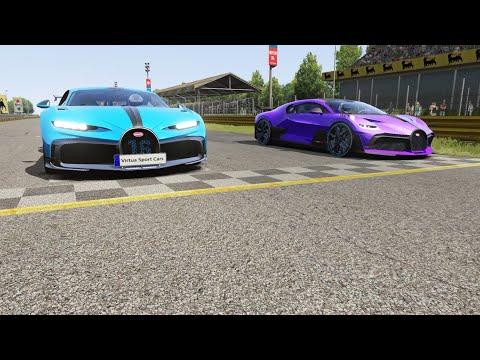 Bugatti Chiron Pur Sport vs Bugatti Divo at Monza Full Course