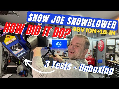 18 inch 48V Cordless Snow Joe Snow Blower - How Did it Do? Unboxing + 3 test snowfalls | #snowjoe
