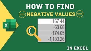 HOW TO FIND MULTIPLE NEGATIVE VALUES IN EXCEL