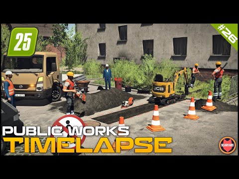 🚧 Digging Dirt Trenches To Replace An Old Pipeline ⭐ FS25 Zielonka Roleplay Public Works