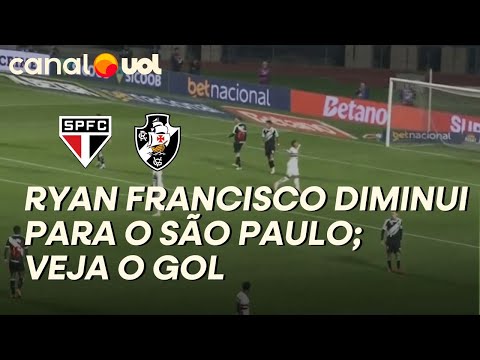 SÃO PAULO DIMINUI O PLACAR CONTRA O VASCO COM BELO GOL DE RYAN FRANCISCO