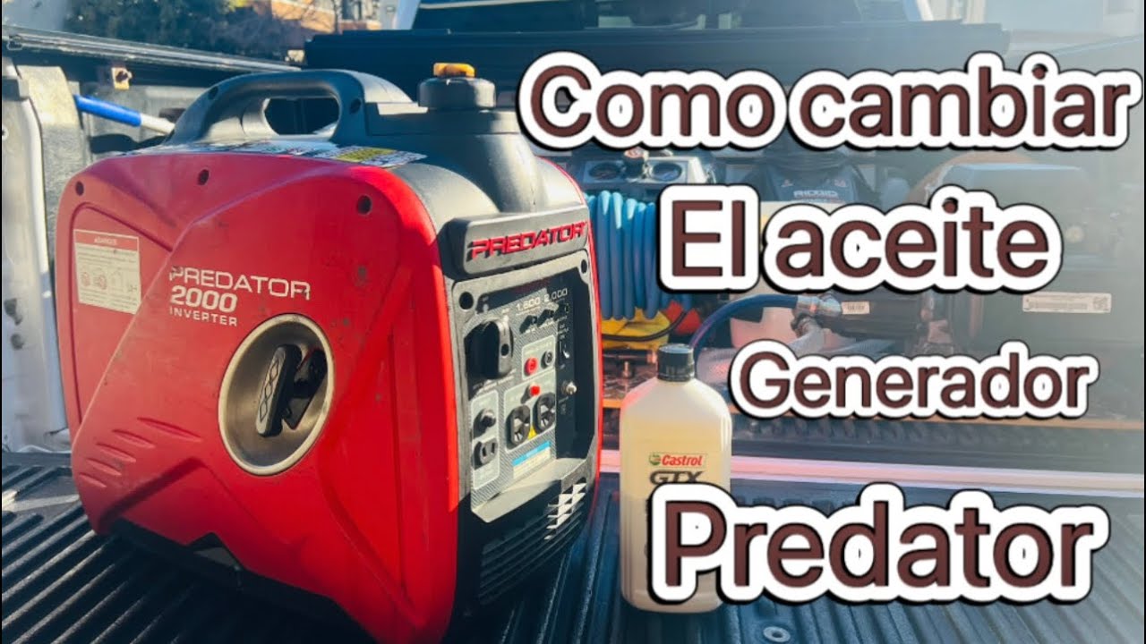 COMO CAMBIAR EL ACEITE A UN GENERADOR PREDATOR INVERTER DE 2000 WATTS