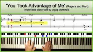 'You Took Advantage Of Me' - jazz piano tutorial
