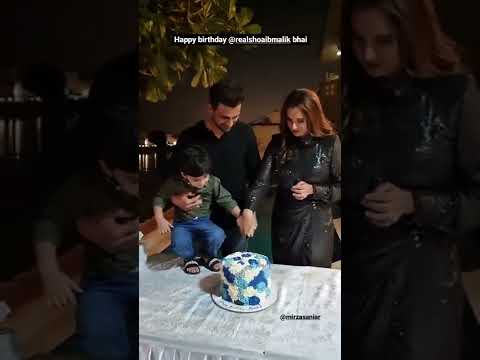 Sania Mirza and Shoaib Malik son birthday cake cutting #saniamirza #shoaibmalik