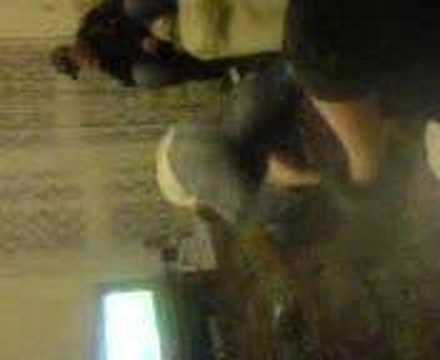 Gilly and cheese head fighting     