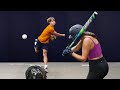 D1 Softball Hitter vs. High School Baseball Pitcher - Momentum D1 Softball Hitter vs. High School Baseball Pitcher