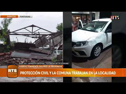 🌪️ FUERTE TEMPORAL EN  LA LOCALIDAD DE TORTUGAS, SANTA FE