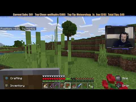 Minecraft "Chill Stream" June 24, 2019 pt2 - A Beautiful Path and the Trip Home