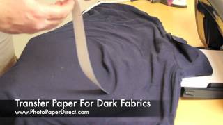 Iron On Transfer Paper For Dark Fabrics Tutorial By Photo Paper Direct