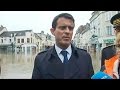 Manuel Valls à Nemours auprès des sinistrés des inondations