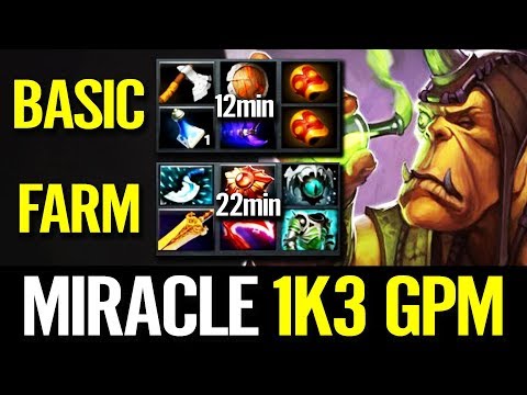 Miracle Basic Farm Alchemist 1300+ GPM Too EZ Carry 7.22 Dota 2