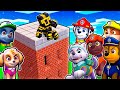 CONSTRUYE PARA SOBREVIVIR A PERSONAJES DE PAW PATROL MUTANTES EN MINECRAFT 😱