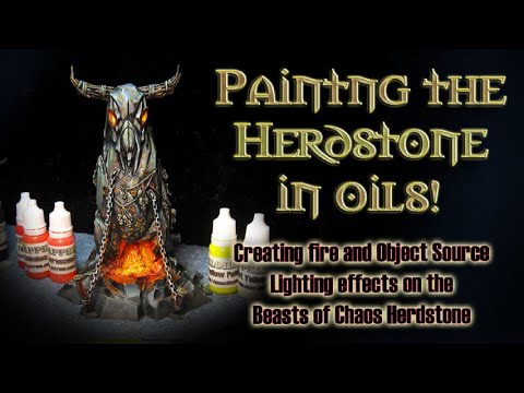 Painting the Herdstone in oils with Object Source Lighting effect!!