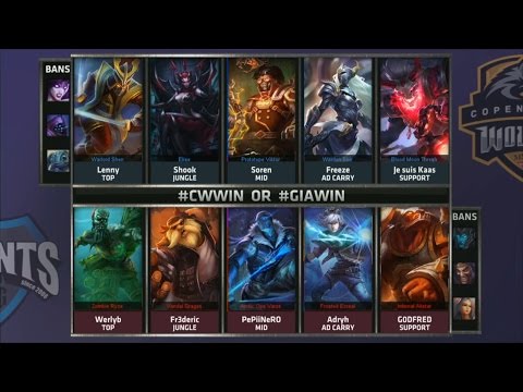 CW vs GIA Game 2 Highlights - COPENHAGEN WOLVES vs GIANTS GAMING - Week 9 EU LCS SUMMER 2015
