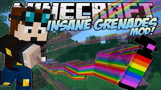 Minecraft | INSANE GRENADES MOD! (Rainbows, Black Holes, Floating Islands &amp; More !) | Mod Showcase