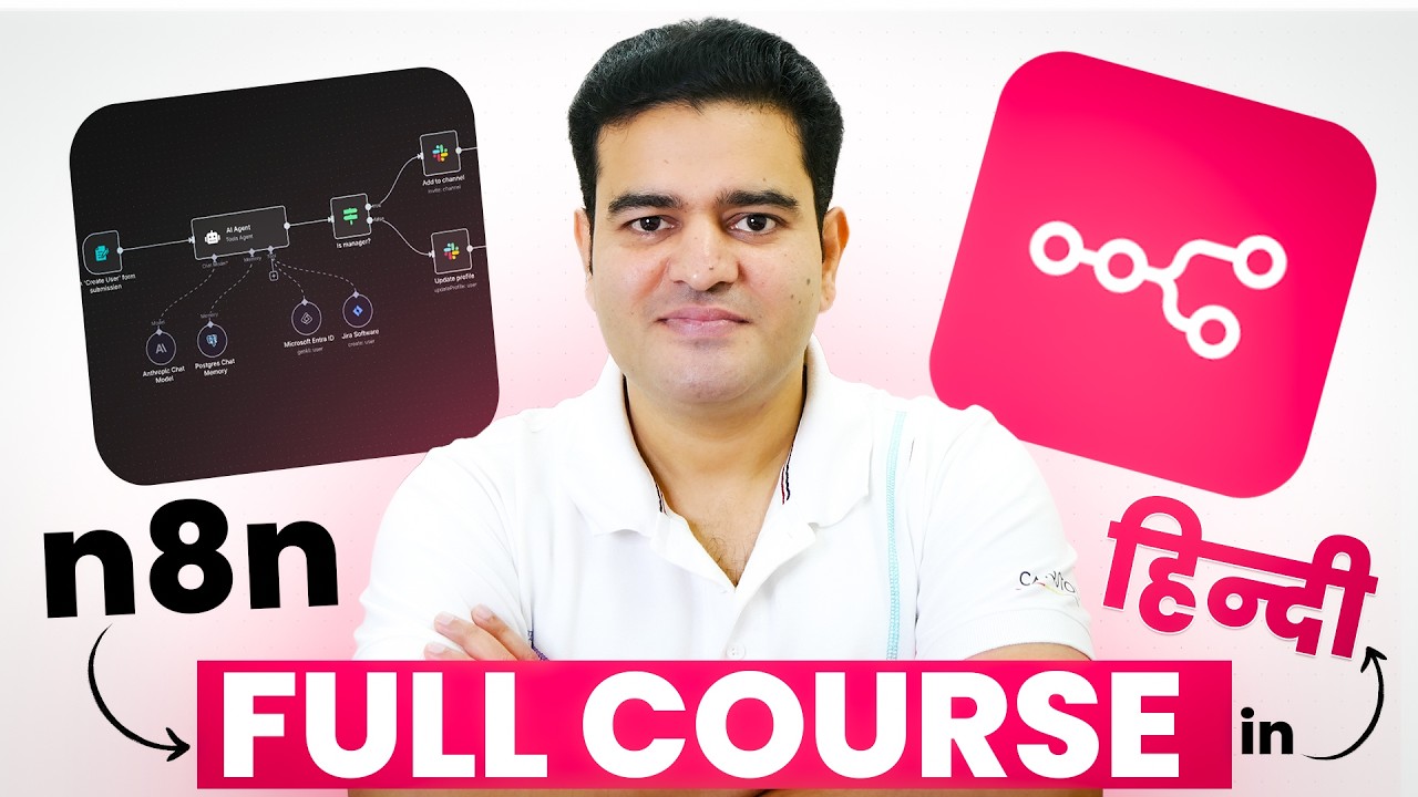 N8N Full Tutorial 2026 | AI Automation Full Course for Beginners in Hindi | #n8nautomation #n8