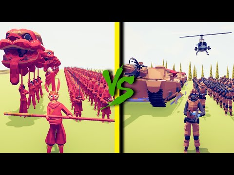USA ARMY vs DYNASTY FACTION - Totally Accurate Battle Simulator TABS