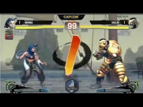 【USF4】『一秋千撃杯』個人戦Losers semi Fainal はげじん vs にのまえ