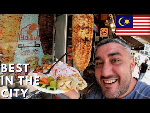 Shawarma de carne com queijo e frango no Halab Gate Kuala Lumpur, Malásia 🇲🇾