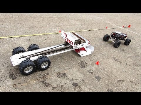 RC ADVENTURES - SLED PULL: The BEAST vs BLACK Widow - Winter Asphalt