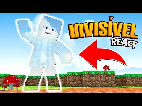 DISFARCE INVISÍVEL - (Esconde Esconde Troll) Minecraft React