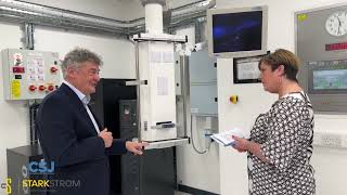 Guy Pomroy, MD at Starkstrom, shows CSJ around the company's new training and development facility.