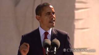 Obama speaks at MLK memorial dedication