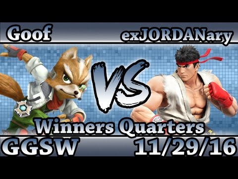 GGSW 9 - Goof (Fox) Vs exJORDANary (Ryu) Smash Wii U Winners Quarters - Smash 4