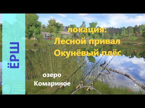 Русская рыбалка 4 - озеро Комариное - Ёрш у лагеря