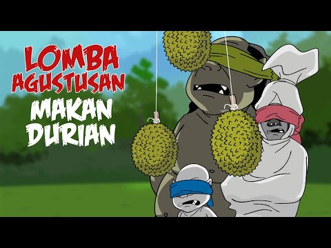 Lomba Agustusan Makan Durian Terlucu - Kartun Hantu Lucu