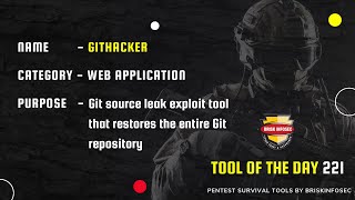 GitHACKER - Tool That Restores The Entire Git Repository| Briskinfosec