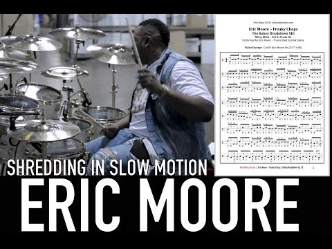 Eric Moore Shredding in Slow Motion 35% - Drum Transcription
