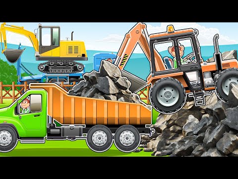 Farmer Reclaims Old Quarry Using Caterpillar Machines 🚜 | Heavy Equipment Action | Farm vehicles