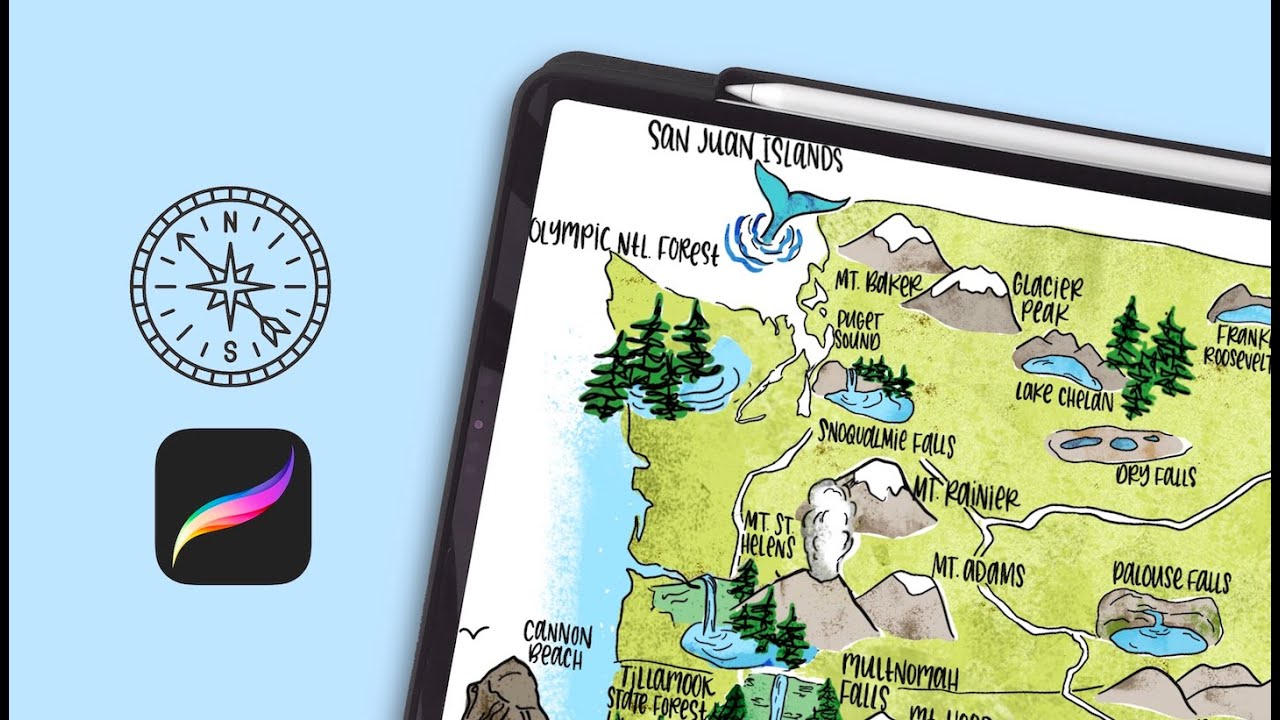 CLASS TRAILER: Create Illustrated Procreate Maps on Skillshare