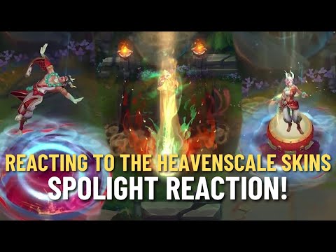 Reacting To The Heavenscale Skin Spotlights | League of Legends