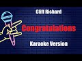 Cliff Richard   Congratulations Karaoke Version