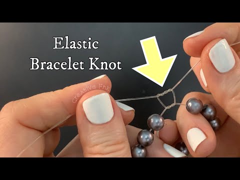 How to tie elastic bracelets - fast & simple knot!