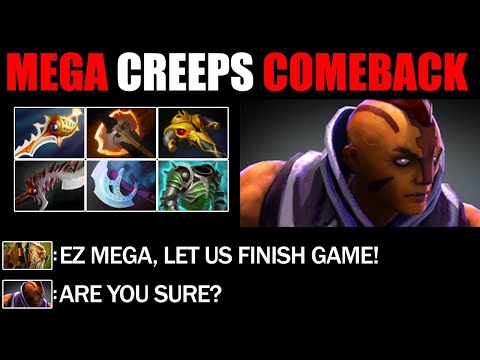 Mega Creeps Comeback By Divine Rapier Anti Mage - Epic Battle Fight Immortal Rank Dota 2
