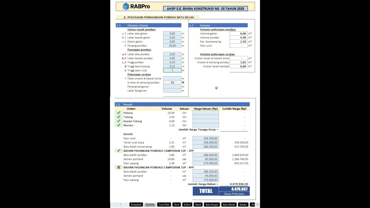 Mau Hitung Pondasi Standar SNI? Download Aja Sekarang