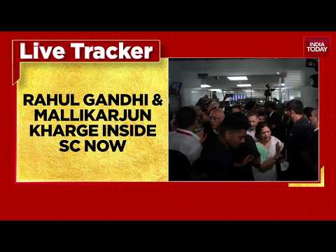 Rahul Gandhi Enters Supreme Court With CONG Chief Kharge, Priyanka And DK Shivakumar