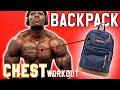 NO GYM! BACKPACK CHEST WORKOUT | BUILD MUSCLE with no EQUIPMENT (Resistance Training)