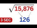Square Root In 3 Seconds Crazy Math Trick